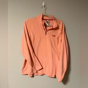 The North Face Women's Fleece Polartec Classic 1/4 Zipper Pullover Peach XL